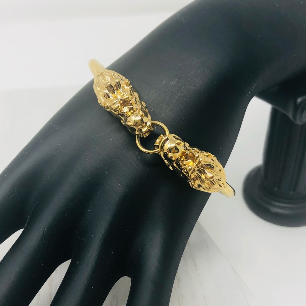18K gold plated dragon head bracelet